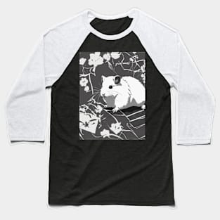 Hamsters Shadow Silhouette Anime Style Collection No. 21 Baseball T-Shirt